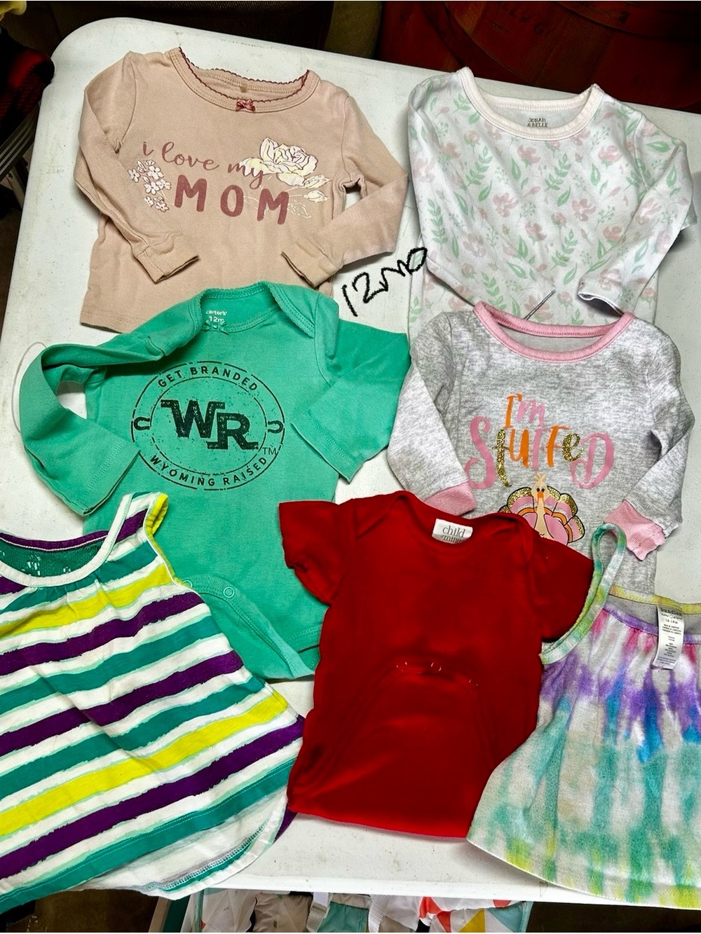Mixed Baby Girls Tops & Dresses - 7pc Colorful Lot